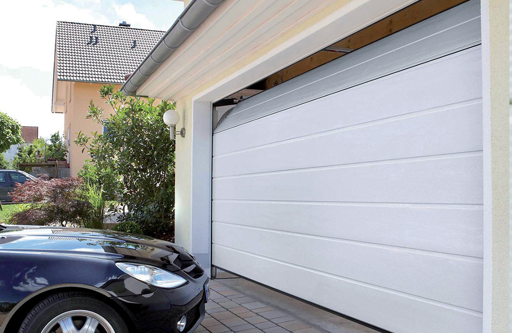 Modern garage door designed for secure smart access