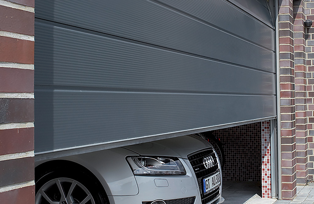 Quality sectional garage door detail