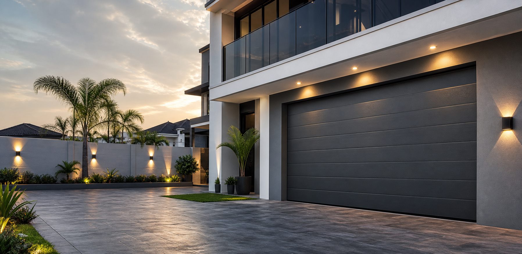 Luxury smart garage door installation